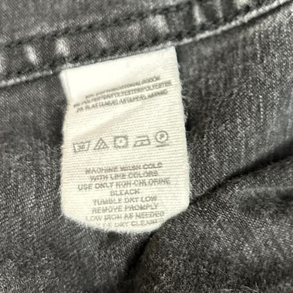 Free People Modern Femme Dark Grey Panel Bodycon Denim Jean Mini Skirt Size 2 - Picture 7 of 7